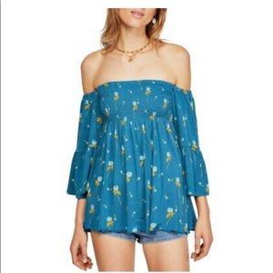 FREE PEOPLE Mermaid Combo Floral Print Top